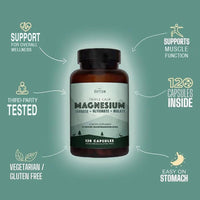 Thumbnail for Natural Rhythm Triple Calm Magnesium Complex - 120 Capsules, Chelated Magnesium Glycinate, Taurate & Malate, High Absorption Supplement for Sleep, Stress, Muscle & Heart Support, Non-GMO, Vegan