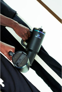 Thumbnail for STANLEY Quencher H2.0 Tumbler with Handle and Straw 40 oz | Flowstate 3-Position Lid | Cup Holder Compatible for Travel | Insulated Stainless Steel Cup | BPA-Free | Black Chroma
