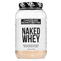 Thumbnail for NAKED Whey Chocolate Peanut Butter Protein Powder, Grass Fed Whey, No GMO, No Soy, and Gluten Free. Nothing Artificial, Aid Growth and Recovery - 21 Servings