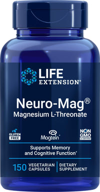 Thumbnail for Life Extension Neuro-Mag Magnesium L-Threonate, 150 Vegetarian Capsules, Magtein Supplement for Women and Men