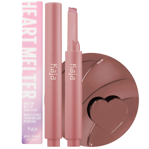 Kaja Lip Gloss - Heart Melter | High-shine, Glossy Finish, Moisturize, 07 Let's Chill, 0.04 Oz