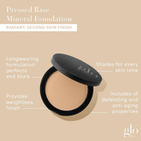 Thumbnail for Glo Skin Beauty Pressed Base Powder Foundation Makeup (Honey Medium) - Flawless Coverage for a Radiant Natural, Second-Skin Finish