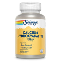 Thumbnail for Solaray Calcium Hydroxyapatite 1000mg - Calcium Supplements for Women & Men, Hydroxyapatite Powder Capsules, Healthy Teeth and Bone Support - 120 Capsules