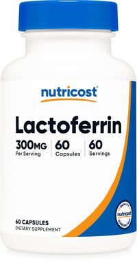 Thumbnail for Nutricost Lactoferrin Capsules (60 Capsules, 300mg) Third-Party Tested, Gluten-Free, Vegetarian, GMP Compliant, Non-GMO Product - 60 Servings