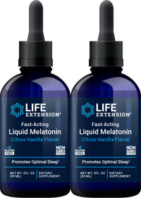Thumbnail for Life Extension Fast-Acting Liquid Melatonin (Citrus-Vanilla), 2 Fluid Ounces (Pack of 2)
