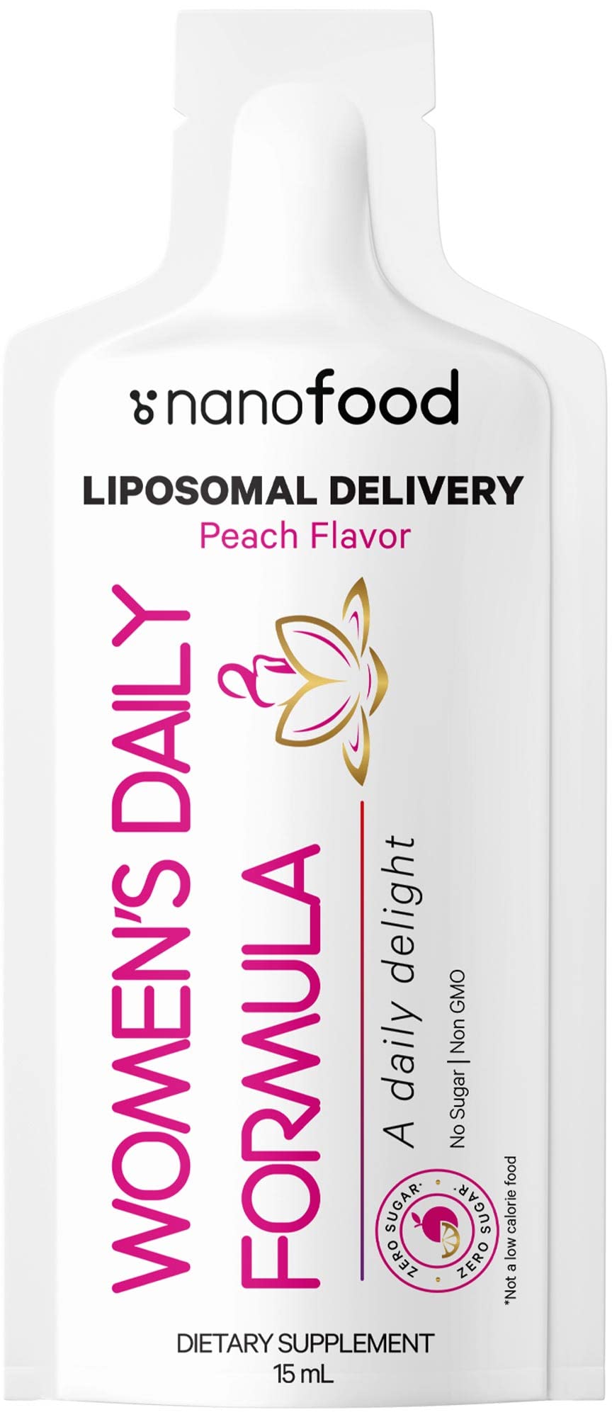 Codeage Liposomal Women's Daily Vitamins Liquid Pouch Formula, Vegan Omega-3 Liquid Multivitamin Supplement, Biotin, Vitamins A, B, C, D, E, Riboflavin, Berry - Non-GMO - 30 Pouches