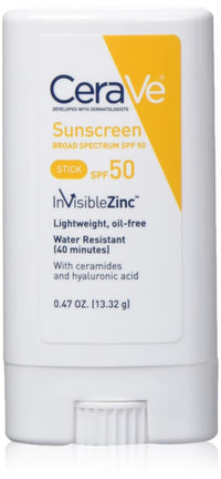 Thumbnail for CeraVe Sunscreen stick spf 50 | 0.47 ounce | mineral sunscreen for kids & adults | fragrance free, 0.47 Ounce