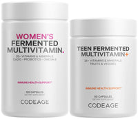 Thumbnail for Codeage Immune Support Bundle Multivitamin for Women + Multivitamin for Teens