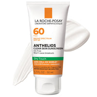 Thumbnail for La Roche-Posay Anthelios Clear Skin Sunscreen Dry Touch SPF 60, Oil Free Sunscreen For Face, Oil Absorbing, Broad Spectrum SPF + Antioxidants, Non-Greasy, Oxybenzone Free, Travel Size