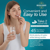 Thumbnail for BUCKLEBURY Micronized Zeolite Capsules - Mineral Zeolite Detox for Adults - Supports Immune System, Metabolism & Digestive Health - Advanced Formula for Men & Women - 90 Vegan Capsules