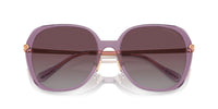 Thumbnail for COACH Sunglasses HC 8403 D 582562 Cr636 Transparent Purple Grey