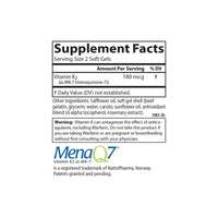 Thumbnail for Carlson - Vitamin K2 MK-7 (Menaquinone), 180 mcg, Bone Support, Calcium Bioavailability, K2 Vitamin, Vitamin K-2, 180 Softgels