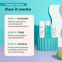 Thumbnail for Proactiv 3 Step Acne Treatment - Benzoyl Peroxide Face Wash, Repairing Acne Spot Treatment for Face and Body, Exfoliating Toner - 30 Day Complete Acne Skin Care Kit