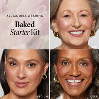 Thumbnail for LAURA GELLER NEW YORK Baked Starter Kit: Medium - Best of the Best Full Face Palette + Baked Balance-n-Brighten Powder Foundation + Retractable Angled Kabuki Brush Set