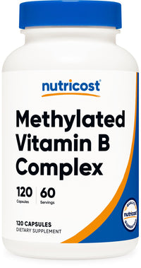 Thumbnail for Nutricost Methylated Vitamin B Complex 120 Capsules - (60 Servings) Gluten-Free