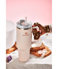 Thumbnail for Stanley Quencher H2.0 Tumbler with Handle and Straw 40 oz | Flowstate 3-Position Lid | Cup Holder Compatible for Travel | Insulated Stainless Steel Cup | BPA-Free | Rose Quartz 2.0