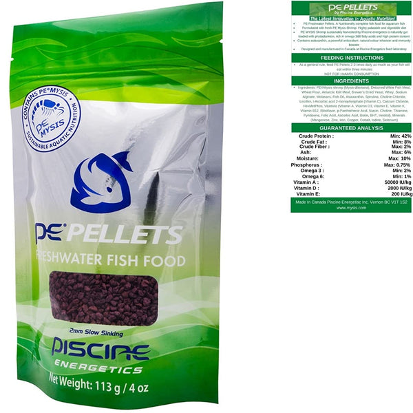 Piscine Energetics PE PELLETS Freshwater 2mm - 4oz