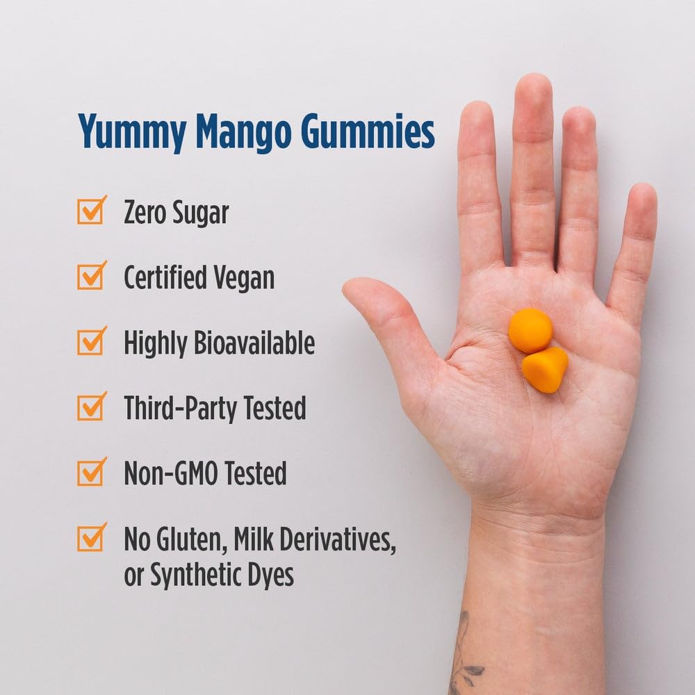 Nordic Naturals Zero Sugar Curcumin Gummies, Mango - 60 Gummies - 200 mg Optimized Curcumin Extract - Great Taste - Antioxidant Support, Healthy Metabolic Balance - Non-GMO, Vegan - 30 Servings