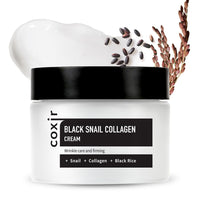 Thumbnail for coxir BLACK SNAIL COLLAGEN CREAM l Snail Mucin, Collagen, Black Rice, Peptide l Moisturizing, Firming, Skin Barrier l Korean Skin Care, Moisturizer [50ml/1.69 fl.oz]