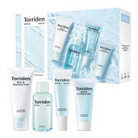 Thumbnail for Torriden DIVE IN Trial Kit | Hyaluronic Acid Infused Daily Skincare Kit - 4 Step Regimen with Foam Cleanser, Facial Toner, Serum, and Cream | Korean Skin Care Set