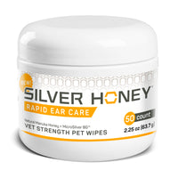 Thumbnail for Absorbine Silver Honey Rapid Ear Care Vet Strength Pet Wipes, 50ct, Manuka Honey & MicroSilver BG