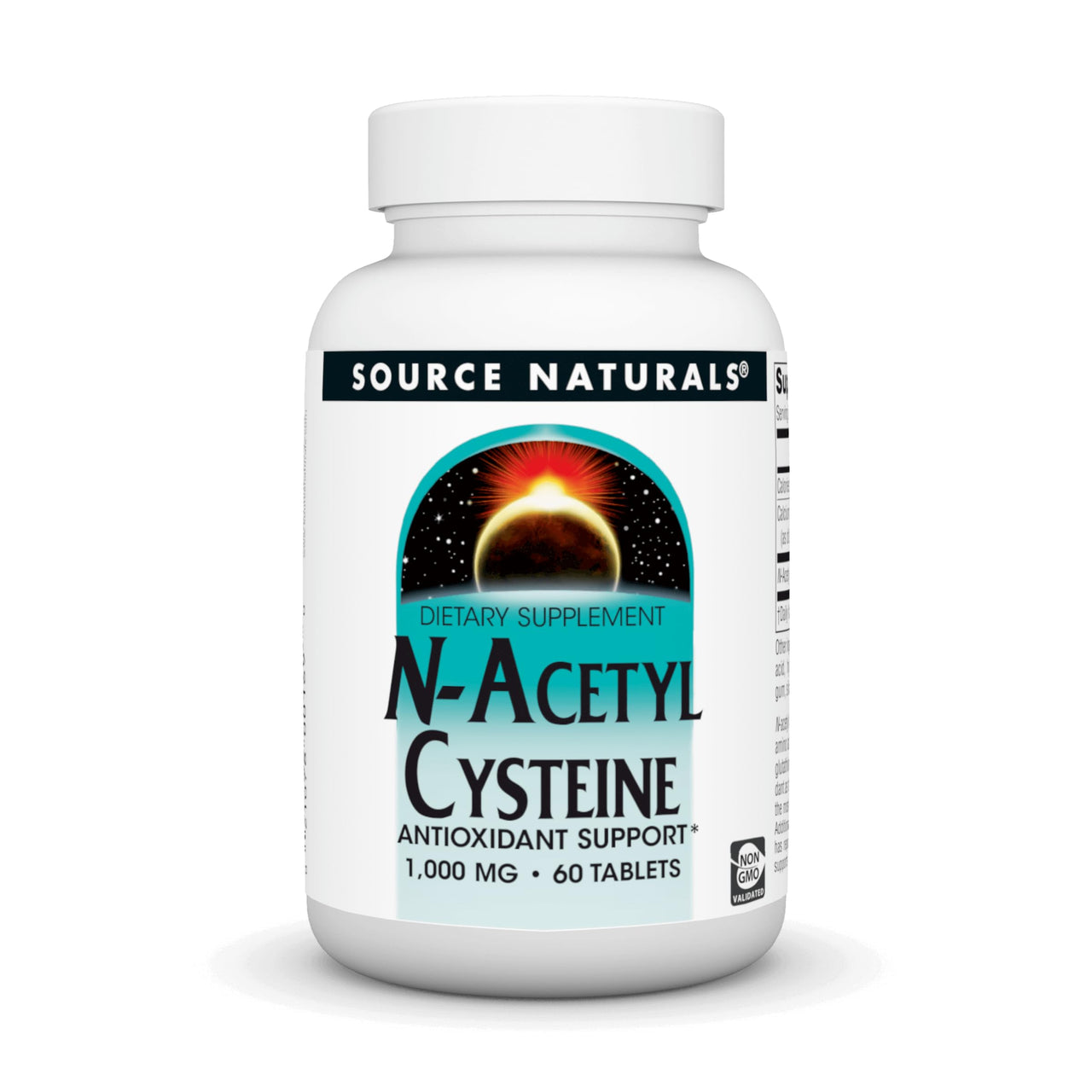 Source Naturals N-Acetyl Cysteine Antioxidant Support 1000 mg Dietary Supplement that Supports Respiratory Health* - 60 Tablets