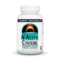 Thumbnail for Source Naturals N-Acetyl Cysteine Antioxidant Support 1000 mg Dietary Supplement that Supports Respiratory Health* - 60 Tablets