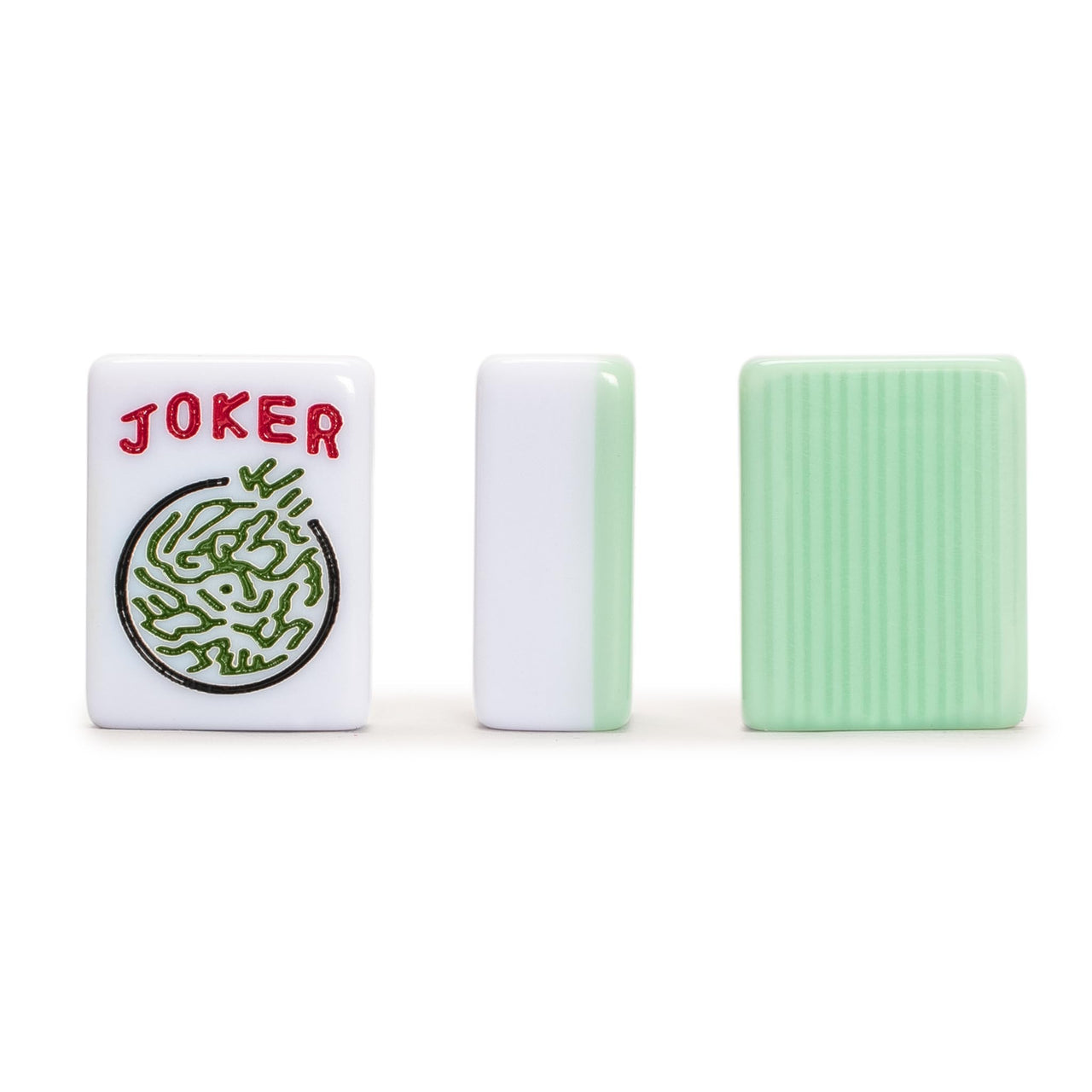 Yellow Mountain Imports American Mahjong Set, “Jade Horizon” – 166 Tiles with Wooden Racks & Pushers, Wright Patterson Scoring Coins, Dice, Wind Indicator, and Soft Beige Case