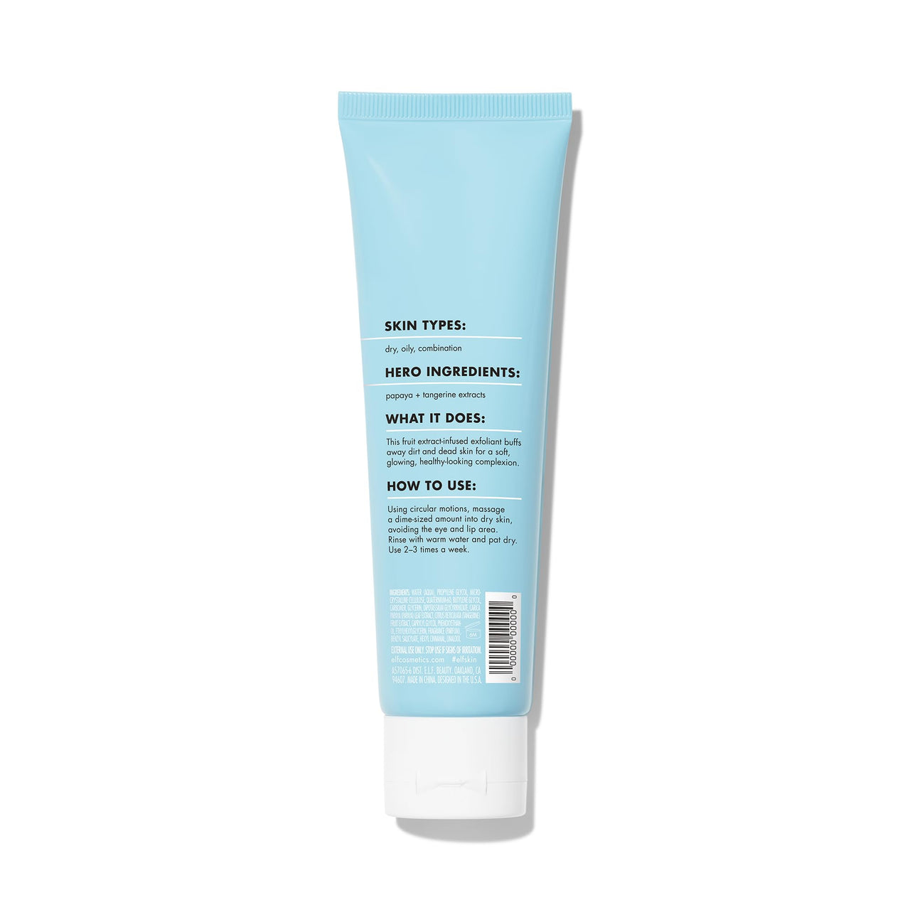 e.l.f. SKIN Gentle Peeling Exfoliant, Cleanser, Effective, Easy to Apply, Peels Away Dead Skin, Removes Dirt, Ideal for All Skin Types