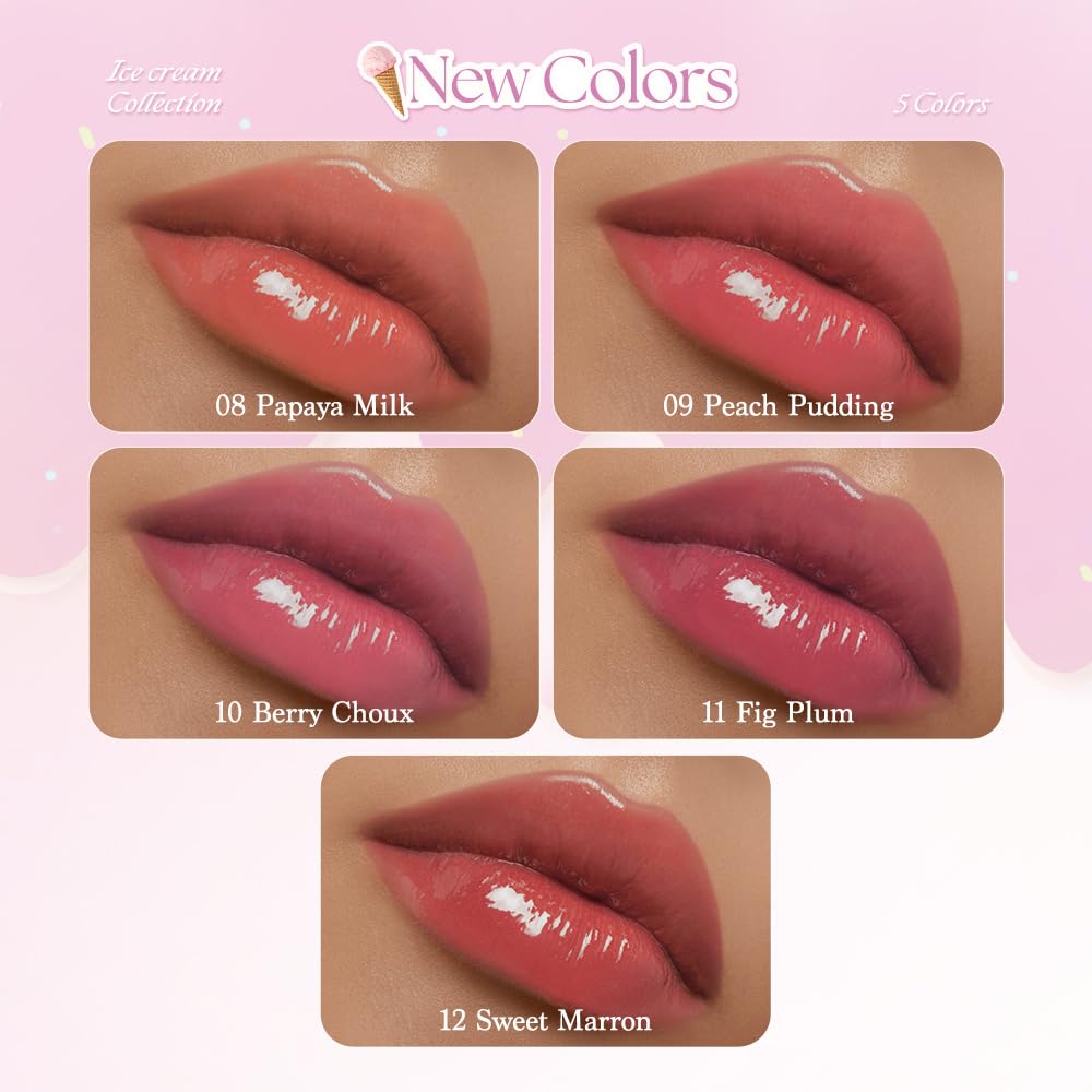 dasique Juicy Dewy Tint (12 Sweet Marron) 0.12 oz | Light Application with moisture | Long Lasting & wearing Glossy Lip Stain, Non-sticky | Vegan, Cruelty-free | Korean makeup | stocking stuffers