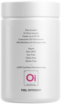 Thumbnail for Codeage Liposomal Ovarian Inositol+ Supplement - Myo-Inositol & D-Chiro-Inositol 40:1 Blend, Folate 5-MTHF, CoQ10, Pomegranate & Wild Blueberry, Liposomal Delivery, Non-GMO, Gluten-Free - 120 Capsules