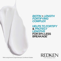 Thumbnail for Redken Extreme Length Conditioner For Damaged Hair - Fortifies, Strengthens and Conditions Hair, Infused With Biotin & Castor Oil For Hair Growth, 10.1 Fl Oz