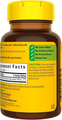 Thumbnail for Nature Made Potassium Gluconate 550mg, 100 tablets