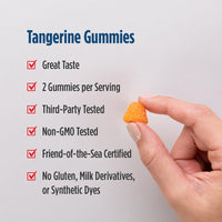 Thumbnail for Nordic Naturals Nordic Omega-3 Gummies, Tangerine - 60 Gummies - 82 mg Total Omega-3s with EPA & DHA - Non-GMO - 30 Servings