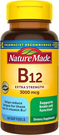 Thumbnail for Nature Made Vitamin B-12 Softgels, 3000 Mcg, 60 Count Pack of 3