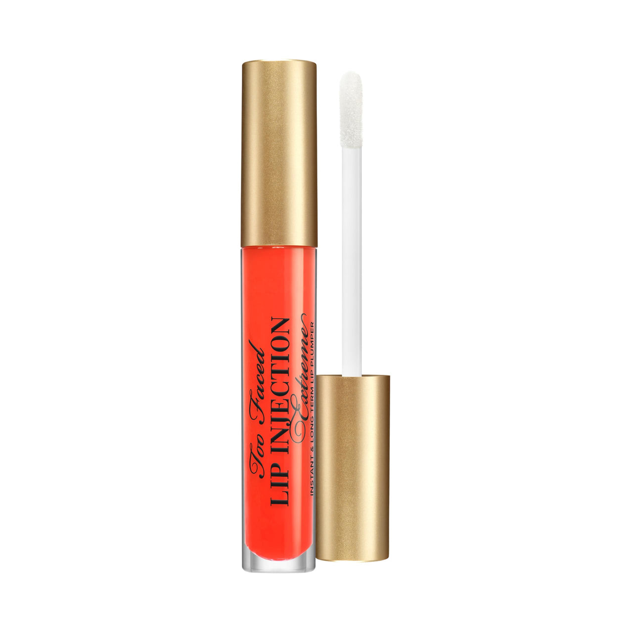 Too Faced Lip Injection Extreme Lip Plumper Gloss | Hydrating, Glossy, & Helps Volume Appear Fuller Over Time, 0.14 Fl Oz, Tangerine Dream