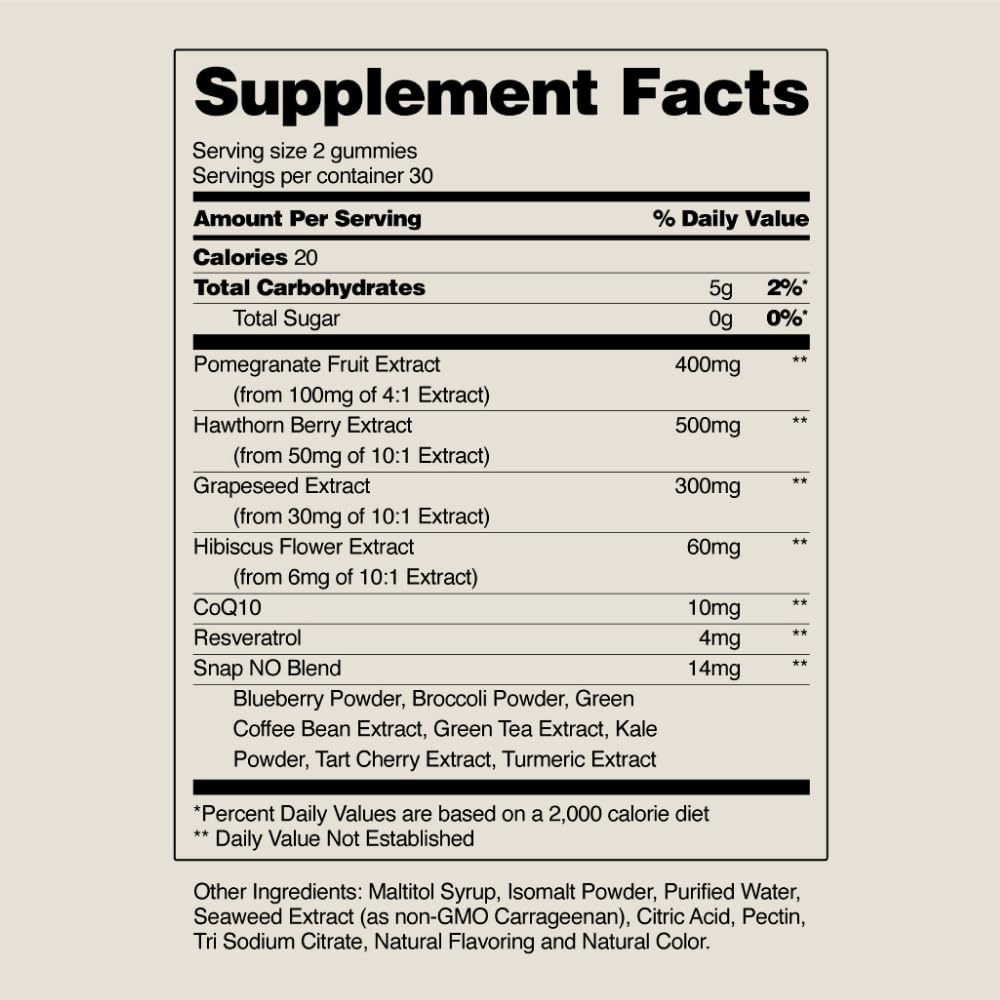 Snap Supplements Heart Health Bundle: CoQ10, Organic Beet Root, Hawthorn Berry, Turmeric & Odorless Garlic Capsules + Sugar-Free Gummies, 90 Caps & 60 Gummies (Packaging May Vary)