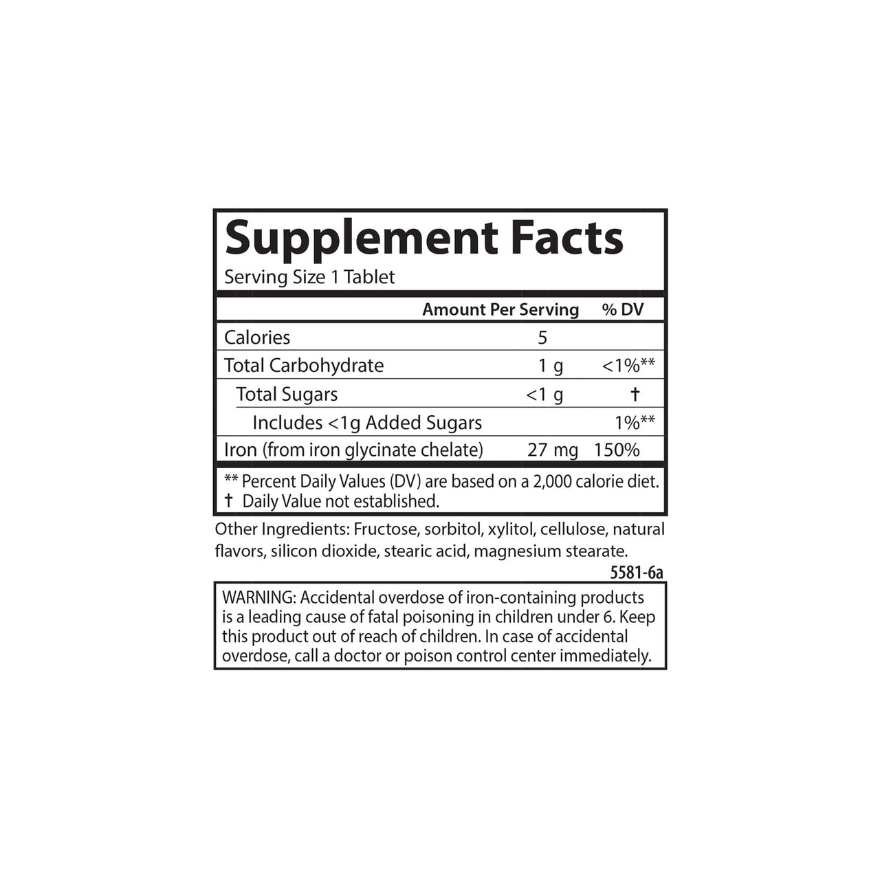 Carlson - Chewable Iron, 27 mg - Superior Absorption, Blood Health, Energy Production & Optimal Wellness, Grape, 60 tablets