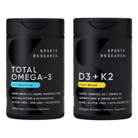 Thumbnail for Sports Research® 2-in-1 Pack - Total Omega-3 Fish Oil 2200mg - 960mg of EPA & DHA, and Vitamin D3 5000iu + K2 100mcg