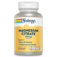 Thumbnail for SOLARAY Magnesium Citrate 400mg - Magnesium Supplement - Bone Health, Muscle, Relaxation and Heart Health Support - Vegan, Gluten Free - 30 Servings, 90 VegCaps