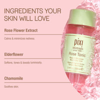 Thumbnail for Pixi Rose Tonic Rose Hydrosol Toner Hydrates Skin, Minimize Redness, Rehydrates and Replenishes, 8.5 fl oz/250ml