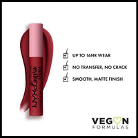Thumbnail for NYX PROFESSIONAL MAKEUP Lip Lingerie XXL Matte Liquid Lipstick - It's Hotter (Warm Mahogany Red)