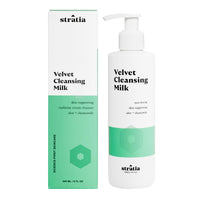 Thumbnail for Stratia Velvet Cleansing Milk - Gentle Cream Face Cleanser, Moisturizing & Non-Foaming with Chamomile, Olive Oil & Aloe Vera, 8 Fl Oz