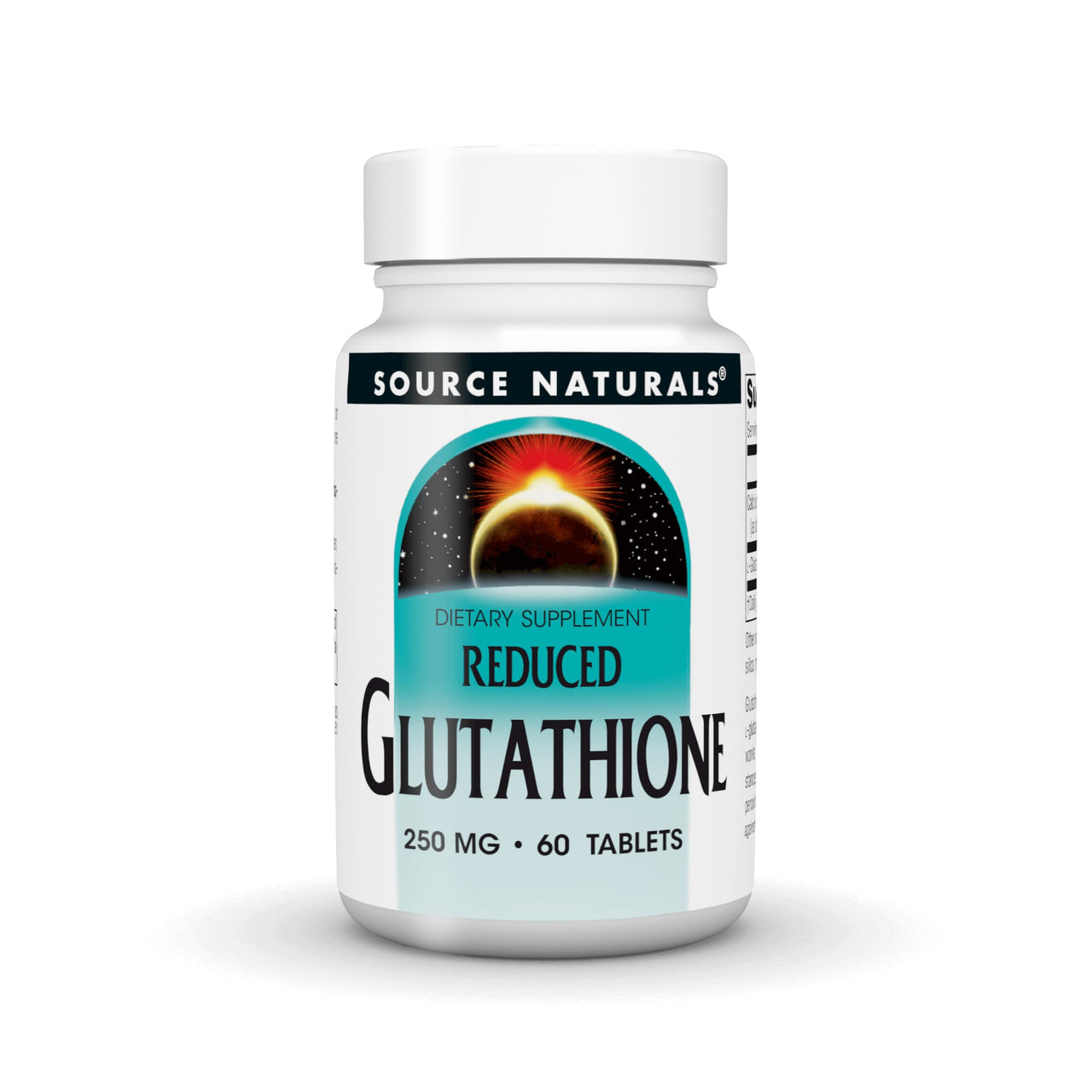 Source Naturals Reduced Glutathione, Antioxidant for Liver Support*, 250mg - 60 Tablets