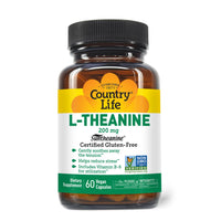Thumbnail for Country Life Suntheanine L-Theanine – 60 Vegan Capsules | Natural Stress Relief Supplement with Inositol | Promotes Relaxation, Focus & Better Sleep | Certified Gluten-Free, Non-Drowsy Formula