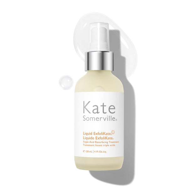 Kate Somerville Liquid ExfoliKate – Triple Acid Resurfacing Treatment – Clinically Formulated AHA Overnight Facial Exfoliator Smooths Skin and Minimizes Pores, 4 Fl Oz