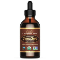 Thumbnail for Ceylon Cinnamon Shop CinnaGold™ Organic Ceylon Cinnamon (100% Certified) Supplement, High-Potency Liquid Extract, 4 oz. – Super Antioxidant