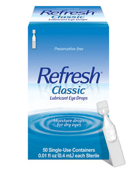 Thumbnail for Refresh Classic Lubricant Eye Drops, Preservative-Free,0.01 Fl Oz Single-Use Containers, 50 Count, Pack of 1, Packaging May Vary