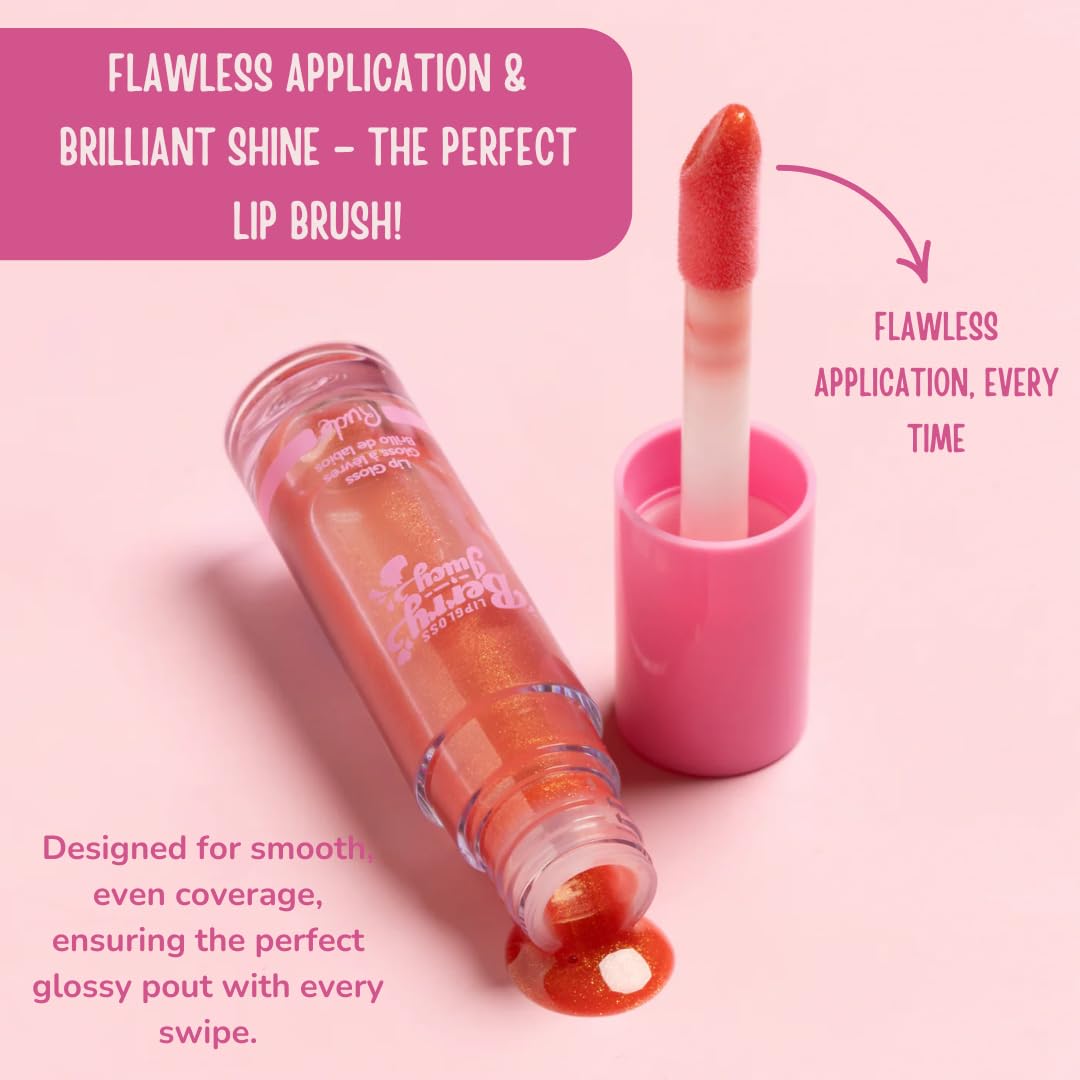 RUDE Cosmetics Berry Juicy Lip Gloss Duo, High Shine Lip Glosses Set, Moisturizing & Hydrating Lipgloss, Ideal for Day & Night Makeup Looks, Pure & Flirty