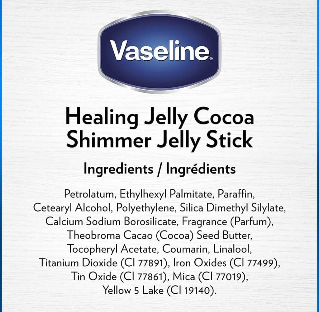 Vaseline Cocoa Shimmer Jelly Stick 3-Pack Ã¢â‚¬â€œ Non-Greasy Moisturizer for Glowing Skin, Face & Body Lotion, Travel-Size, 1.4 Oz Ea